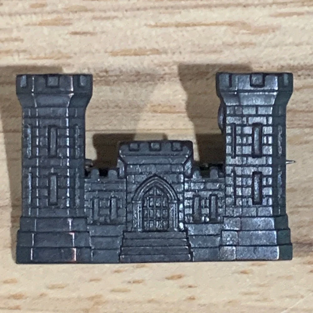 US Army Corps of Engineers Pin Unisex Subdued Essayons Castle Military Insignia